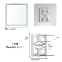 Plafonnier LED Carré Cuisine Effet Bois 18W ou 24W 3 Teintes Réglables
