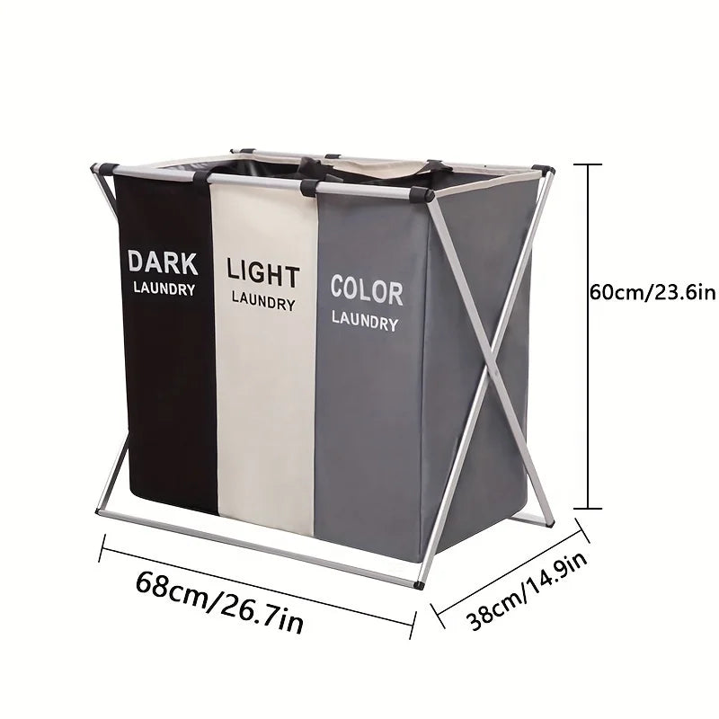 Panier à Linge de Tri Pliable 2 ou 3 Compartiments