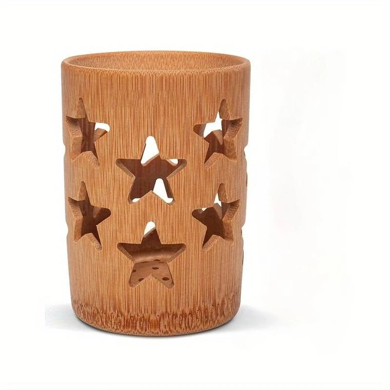 Porte-Brosse à Dents Bambou Ajouré à Séchage Rapide, 3 Motifs