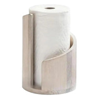 Porte-Essuie-Tout en Bois à Poser, Support Courbe 15 cm ou Tige Droite