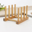 Égouttoir à Assiettes en Bambou Sans Bac, Porte-Vaisselle 14 x 11,5 cm