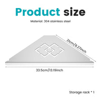Étagère de Douche d'Angle en Inox 33,5 cm