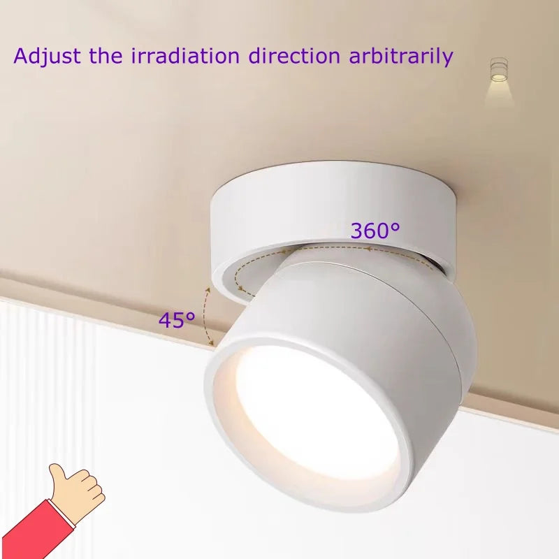Downlight LED Cuisine Rotatif Dimmable Noir Blanc