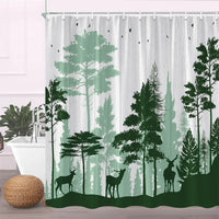 Rideau de Douche en Tissu Polyester, 28 Motifs au Choix, 90 à 240 cm
