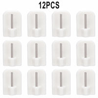 Crochets de Rideau Adhésifs Blancs Sans Perçage, Lot de 4 à 12