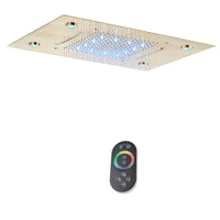 Douche Encastrable LED Plafond Cascade Noir Mat