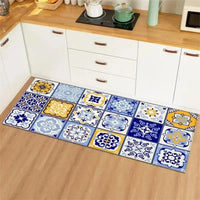 Tapis de Cuisine Antidérapant Carreaux de Ciment, 5 Motifs, 2 Tailles