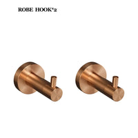 Ensemble d'Accessoires de Salle de Bain Or Rose Brossé Inox