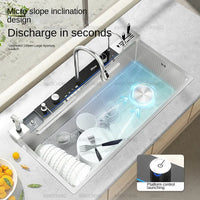 Évier Cuisine Inox 1 Bac Cascade Nid d'Abeille, 68 à 100 cm