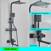 Colonne de Douche Pluie Dorée avec Robinet de Baignoire 25 cm
