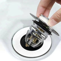 Bonde Lavabo Clic-Clac Universelle avec Panier Anti-Cheveux, 62 mm