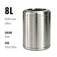 Poubelle de Salle de Bain Luxe Inox Double Couche 8 ou 10 Litres