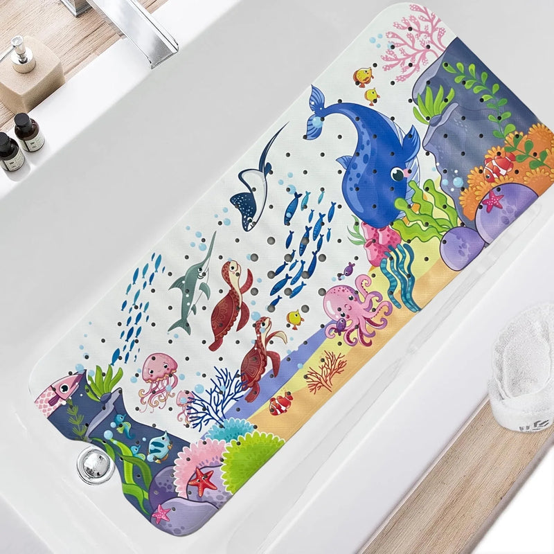 Tapis de Baignoire Antidérapant Extra Long 40 x 100 cm à Ventouses