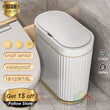 Poubelle de Salle de Bain à Capteur Design Cannelé Doré