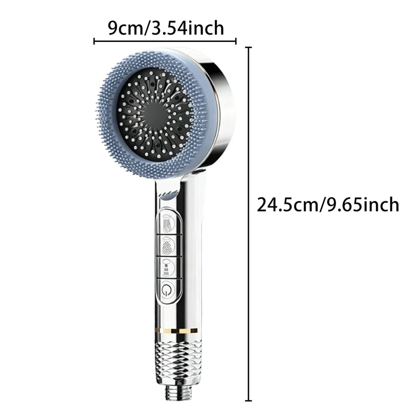 Pommeau de Douche Filtrant 4 Modes Massant avec 5 Cartouches Filtrantes