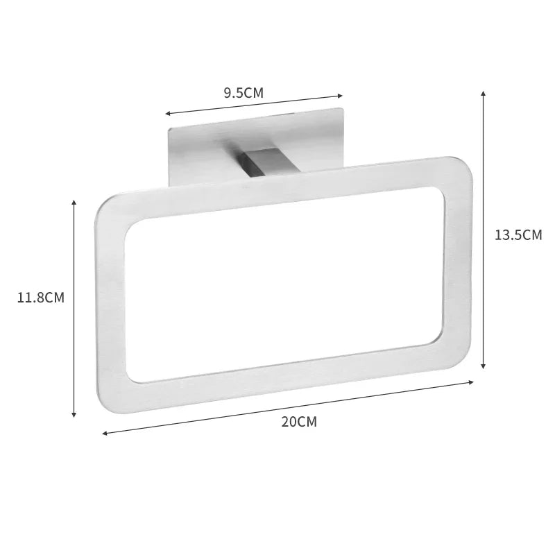 Accessoires Salle de Bain Inox Adhésifs Sans Perçage