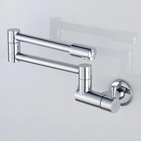 Robinet Mural Cuisine Pliable Laiton Chromé, Remplisseur Eau Froide