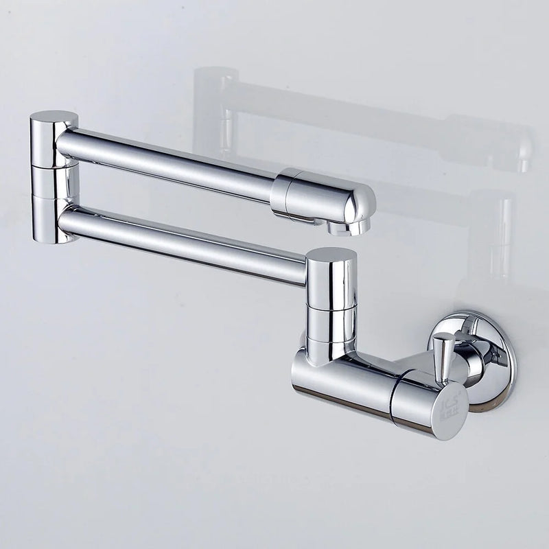 Robinet Mural Cuisine Pliable Laiton Chromé, Remplisseur Eau Froide