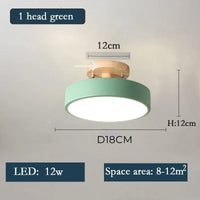 Plafonnier LED Nordique Bois, 1 à 7 Têtes, 4 Coloris