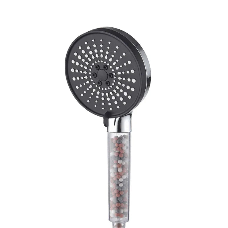 Pommeau de Douche Haute Pression avec Filtre Minéral, Noir ou Blanc