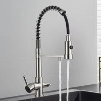 Mitigeur Cuisine Eau Filtrée 3 Voies Double Bec, 11 Modèles