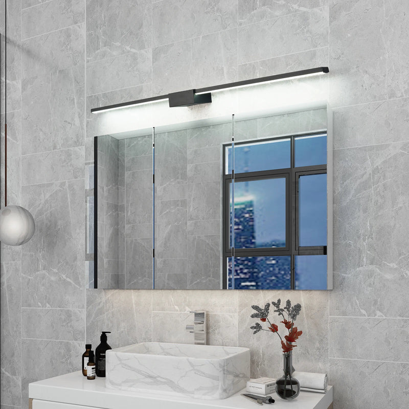 Réglette LED Miroir Salle de Bain Noire ou Dorée
