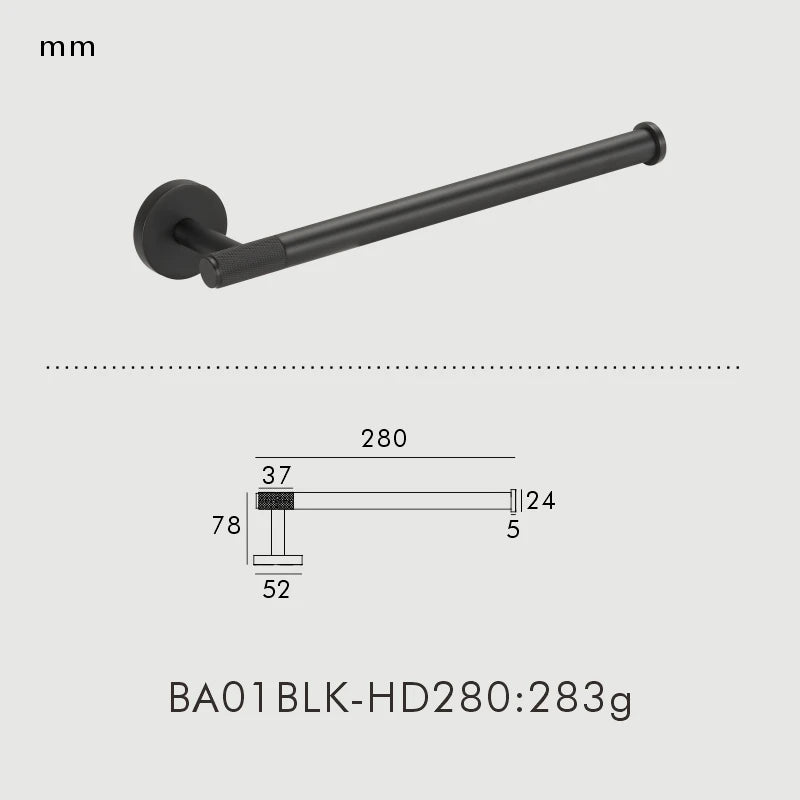 Accessoires Salle de Bain Laiton Noir, Doré, Argent ou Vieilli à la Pièce, 4 Articles