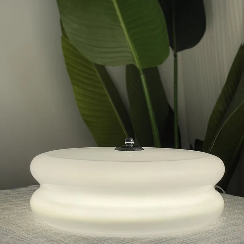 Plafonnier Cuisine en Verre Laiteux Rétro, Blanc ou Crème, Ø 32 ou 40 cm