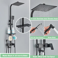 Colonne de Douche Pluie avec Mitigeur et Bec de Baignoire, 19 Modèles