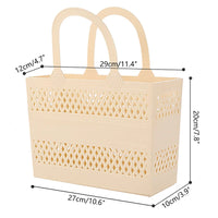 Panier de Douche Portable Ajouré 29 x 20 cm, Beige, Vert ou Jaune