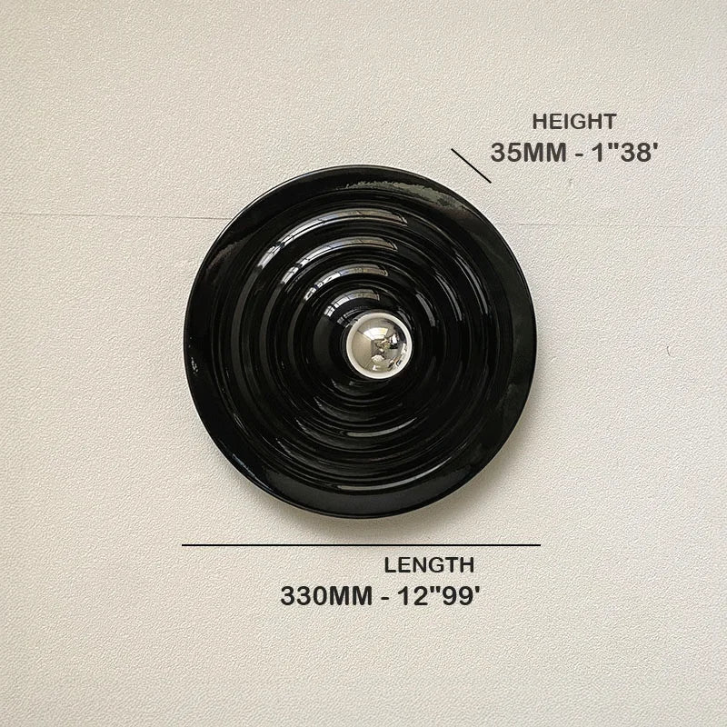 Plafonnier Cuisine Plat et Applique Murale Disque Ø 33 cm, 5 Coloris