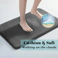 Tapis de Bain Velours de Corail Absorbant Séchage Rapide, 3 Dimensions
