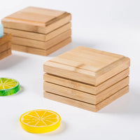 Porte-Savon en Bambou avec Couvercle, Boîte à Savon Carrée à Lamelles
