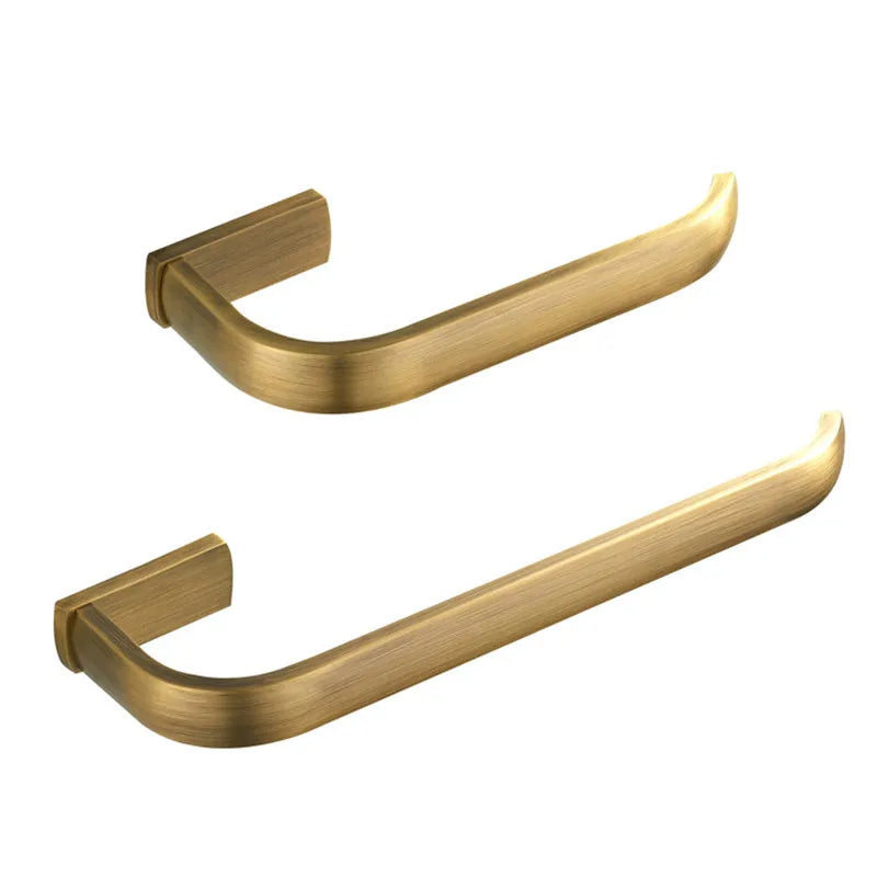 Set Accessoires Salle de Bain Laiton Antique 3 Pièces
