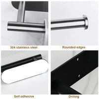 Porte-Rouleau Essuie-Tout Adhésif Inox 304, Sans Perçage, 3 Finitions