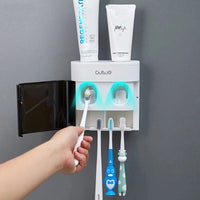Porte-Brosse à Dents Mural et Distributeur de Dentifrice, 10 Modèles, Gobelets Magnétiques