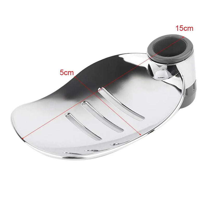 Porte-Savon Barre de Douche Chromé Ovale ou Feuille 22 à 25 mm