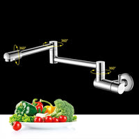 Robinet Mural Cuisine Pliable Laiton Chromé, Remplisseur Eau Froide