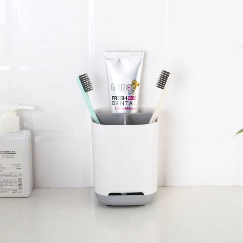 Porte-Brosse à Dents, Gobelet et Porte-Savon Blanc à la Pièce