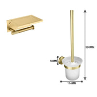 Set Accessoires Salle de Bain Doré Brossé à Composer