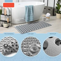 Tapis de Baignoire Antidérapant en TPE Perforé, 2 Tailles