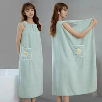 Serviette de Bain Robe pour Femme à Poche Marguerite, 100 x 130 cm