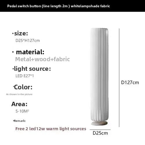 Suspension Cuisine ou Lampadaire Plissé Blanc en Tissu, 60 à 160 cm