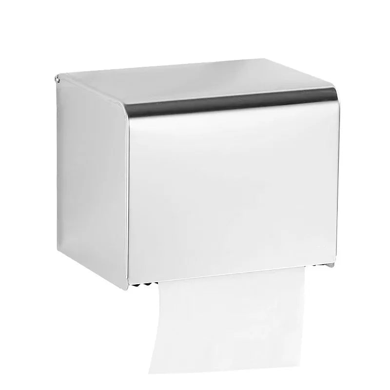 Porte-Papier Toilette Boîte Murale Inox avec Dessus Porte-Téléphone