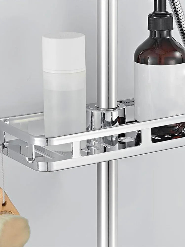 Étagère de Douche pour Barre Chromée, Tige 24 à 25 mm