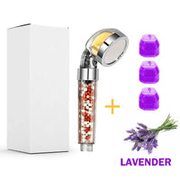 Pommeau de Douche Vitamine C Filtrant Parfumé Citron, Rose, Lavande ou Jasmin