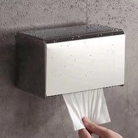 Porte-Papier Toilette Boîte Murale Inox avec Dessus Porte-Téléphone