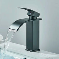 Mitigeur Lavabo Cascade Monotrou Inox 304, 7 Finitions, Modèle Bas ou Haut