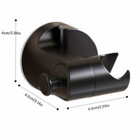 Support de Douchette Sans Perçage à Ventouse Pivotant, Argent, Noir ou Blanc