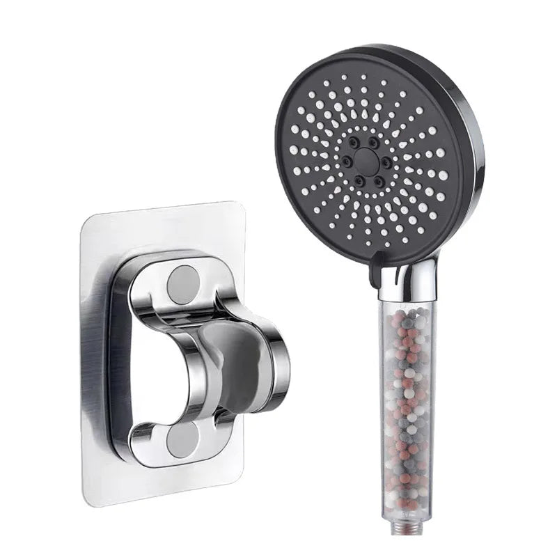Pommeau de Douche Haute Pression avec Filtre Minéral, Noir ou Blanc